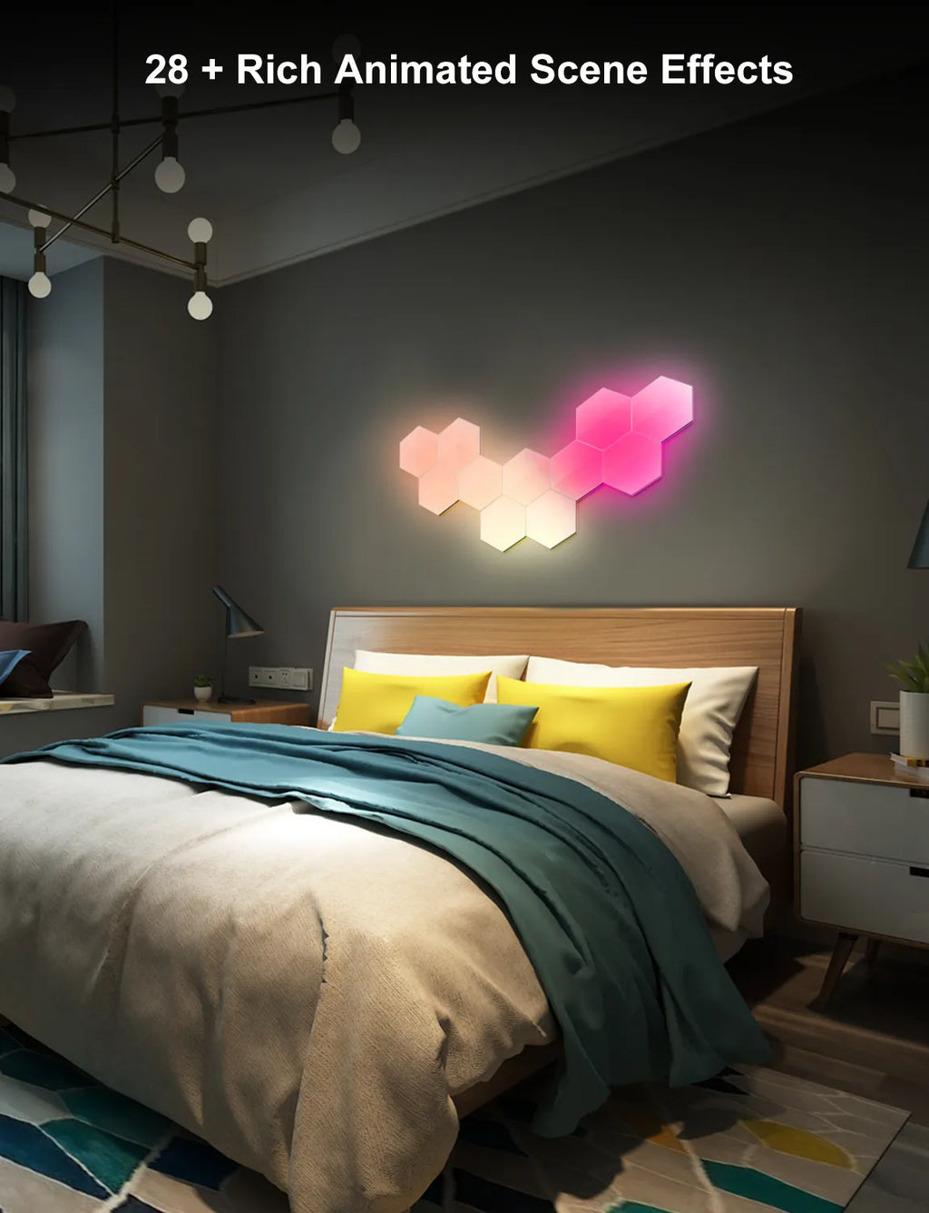 Lámpara Cuántica Hexagonal LED RGB