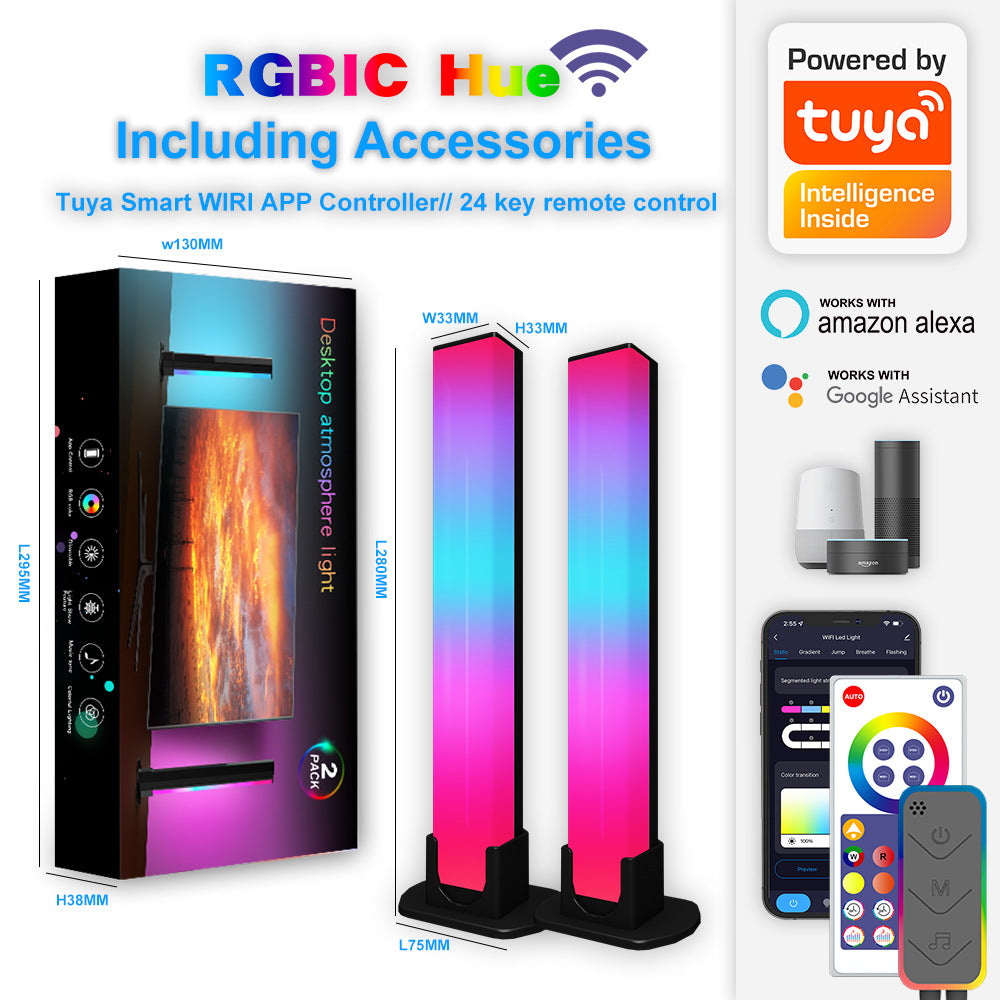 Barra de luz RGB con controlador y altavoz