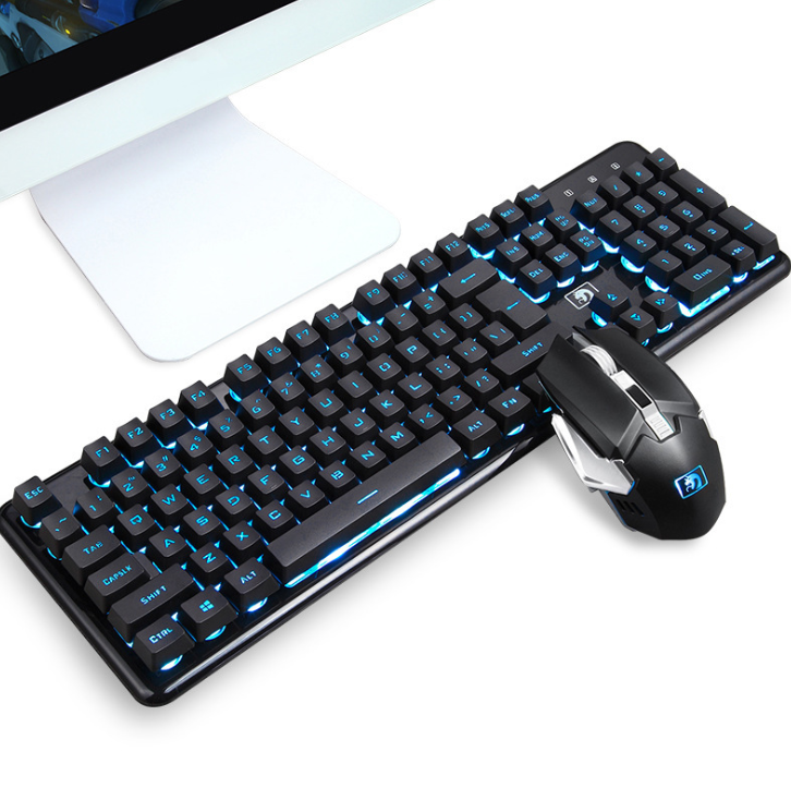 Conjunto de Teclado y Ratón Gaming Inalámbricos RGB