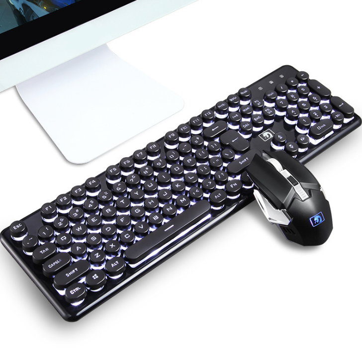 Conjunto de Teclado y Ratón Gaming Inalámbricos RGB
