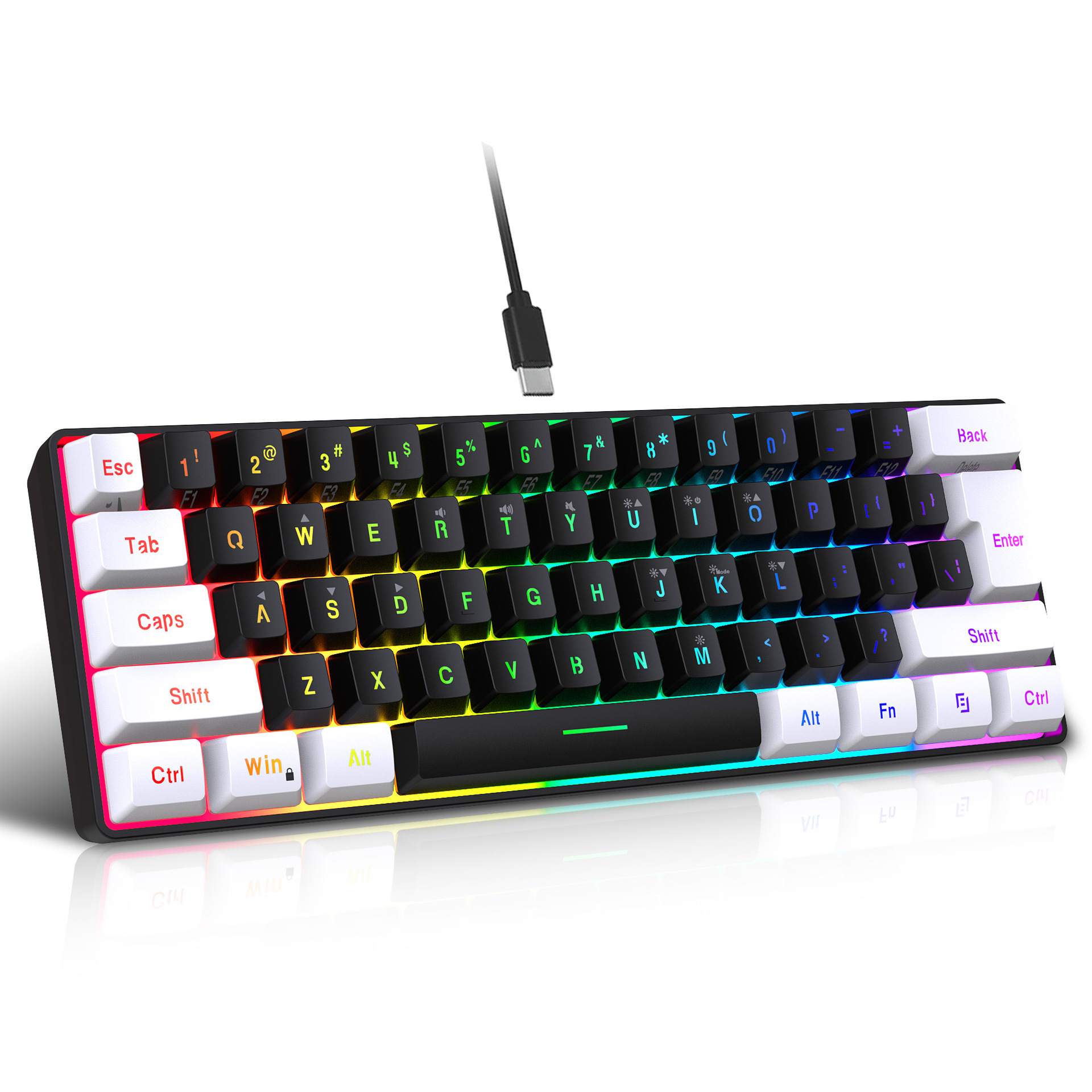 Teclado de Membrana de 61 Teclas con Cable