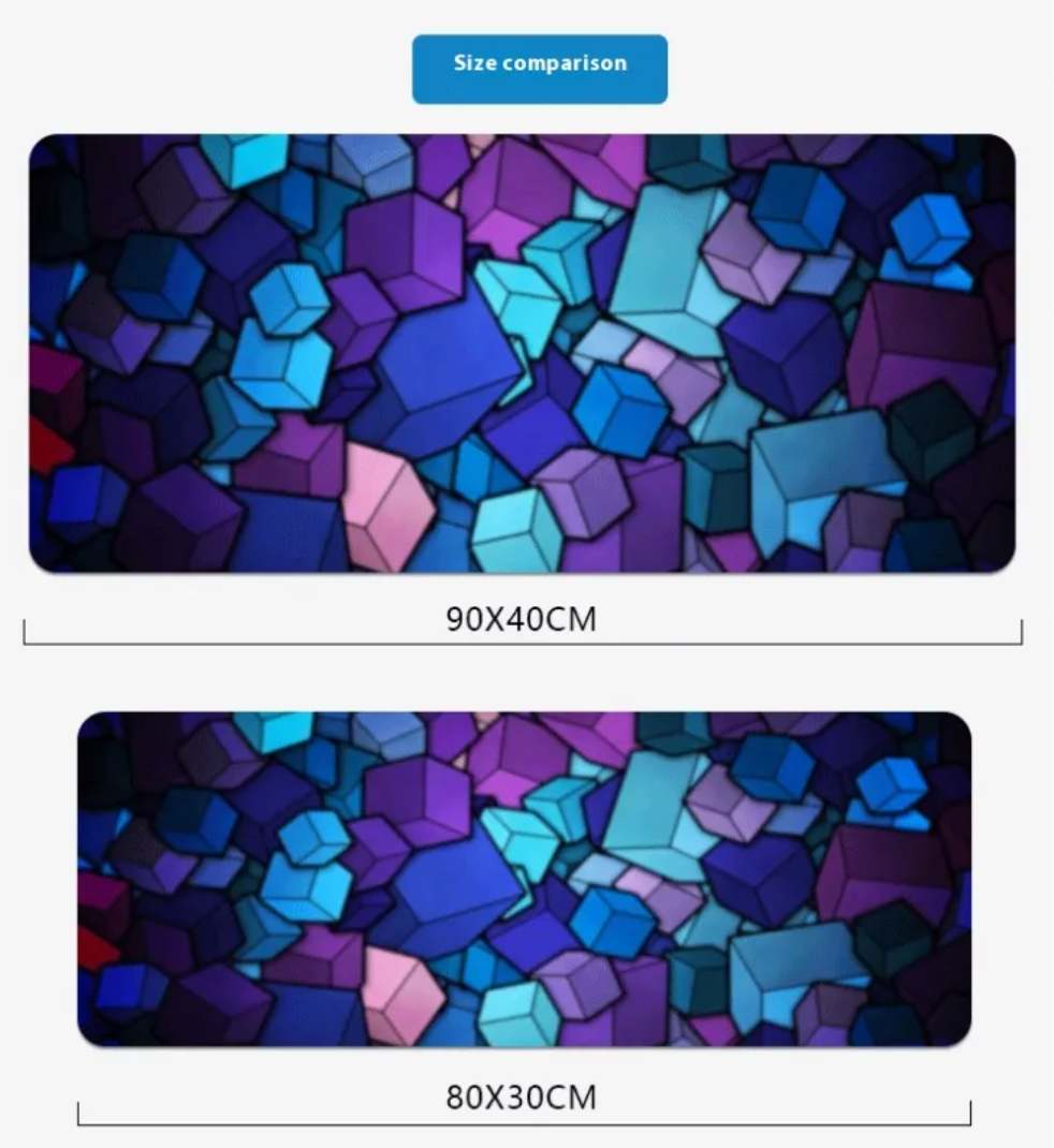 Alfombrilla de Ratón Extendida para Juegos con Diseño de Líneas