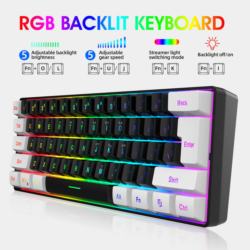 Teclado de Membrana de 61 Teclas con Cable
