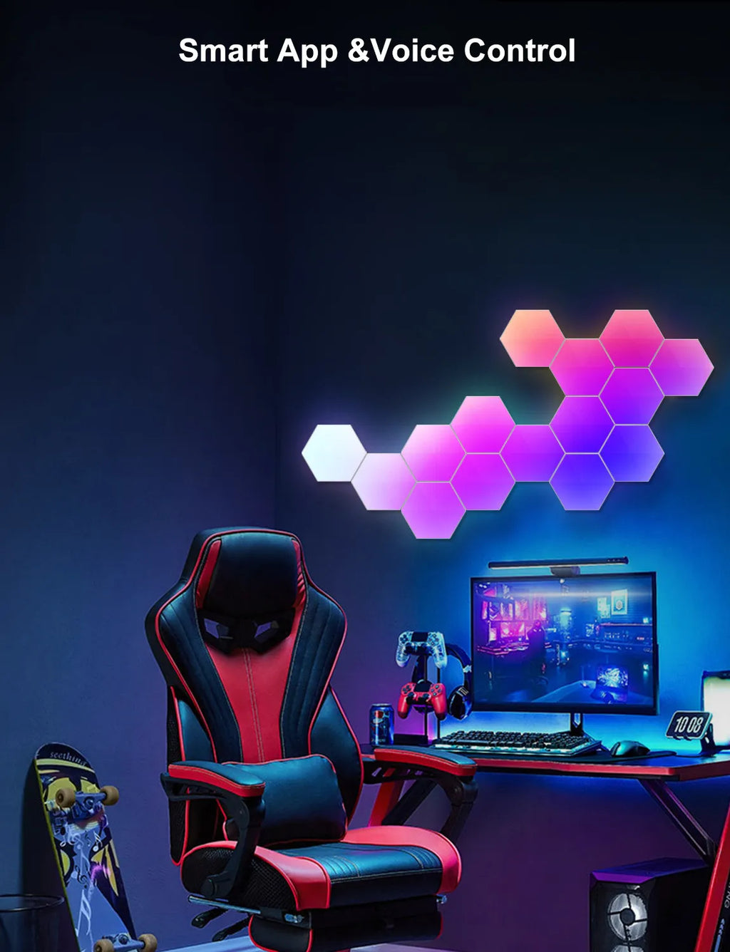 Lámpara Cuántica Hexagonal LED RGB