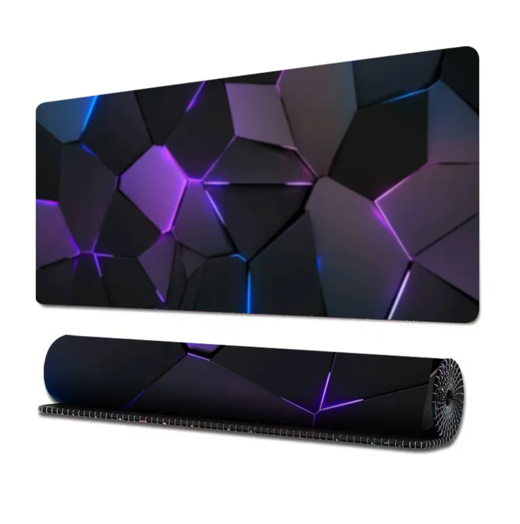 Alfombrilla de Ratón Extendida para Juegos con Diseño de Líneas