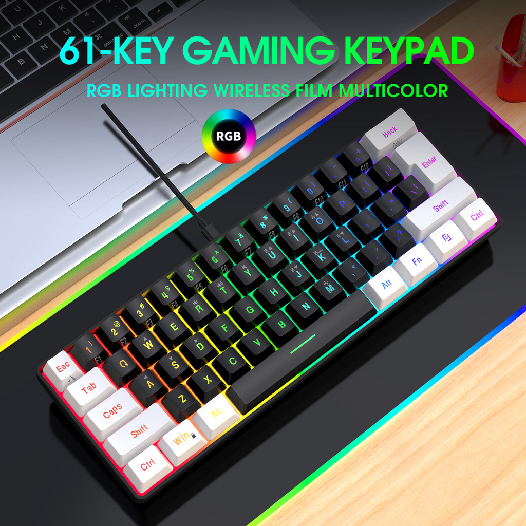 Teclado de Membrana de 61 Teclas con Cable