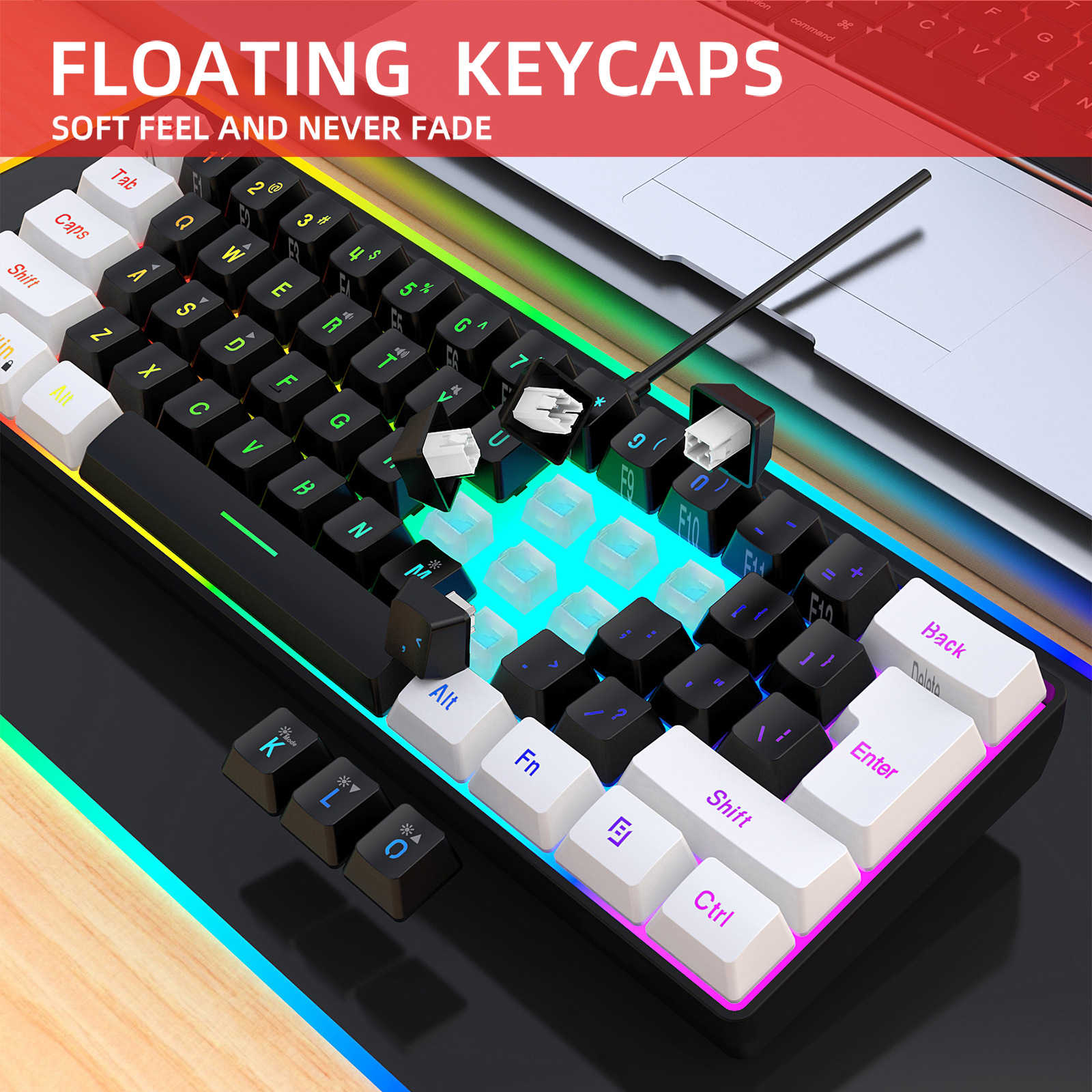 Teclado de Membrana de 61 Teclas con Cable