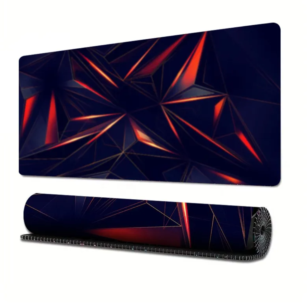 Alfombrilla de Ratón Extendida para Juegos con Diseño de Líneas