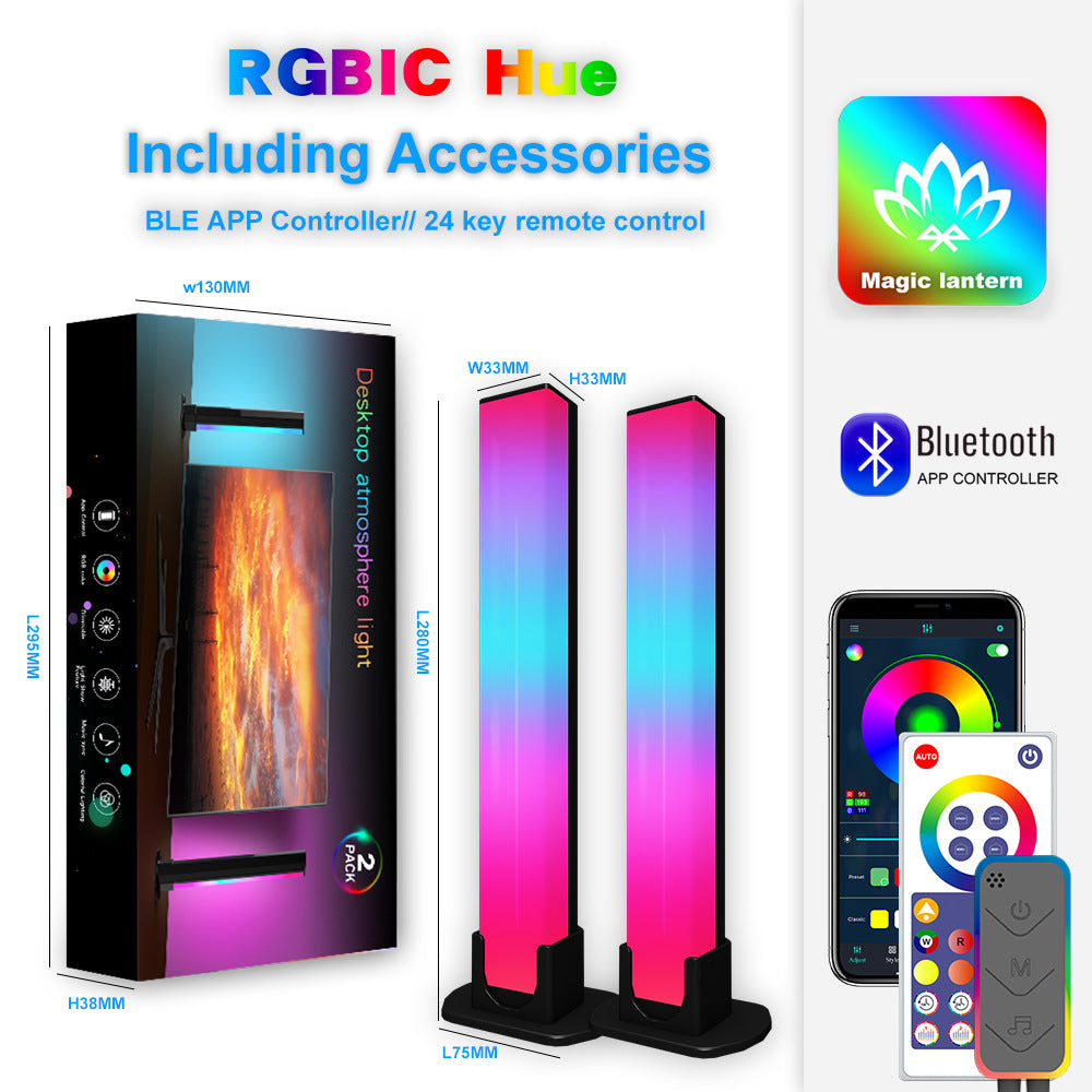 Barra de luz RGB con controlador y altavoz
