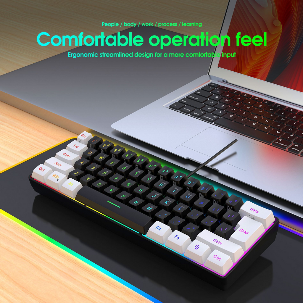 Teclado de Membrana de 61 Teclas con Cable