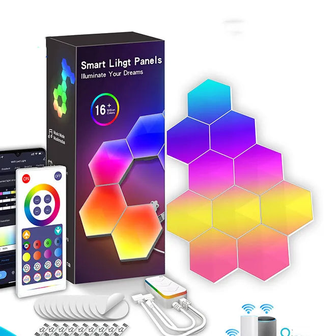 Lámpara Cuántica Hexagonal LED RGB